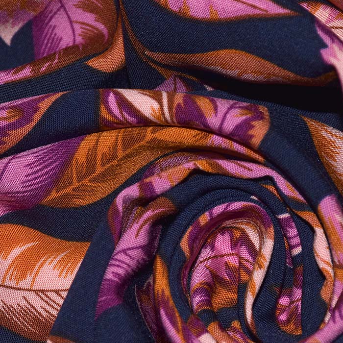 Gewebe, Viskose, floral, 29829-001, blau