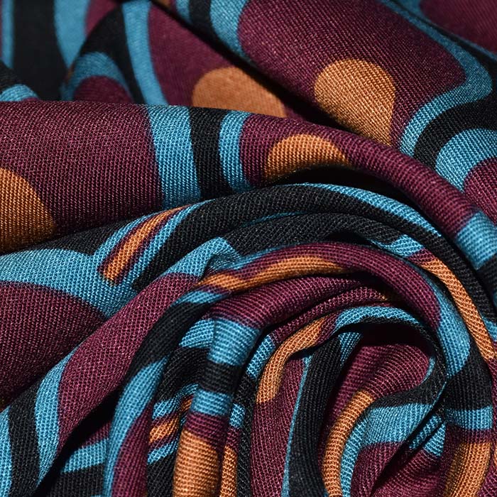 Gewebe, Viskose, abstrakt, 29830-001, blau