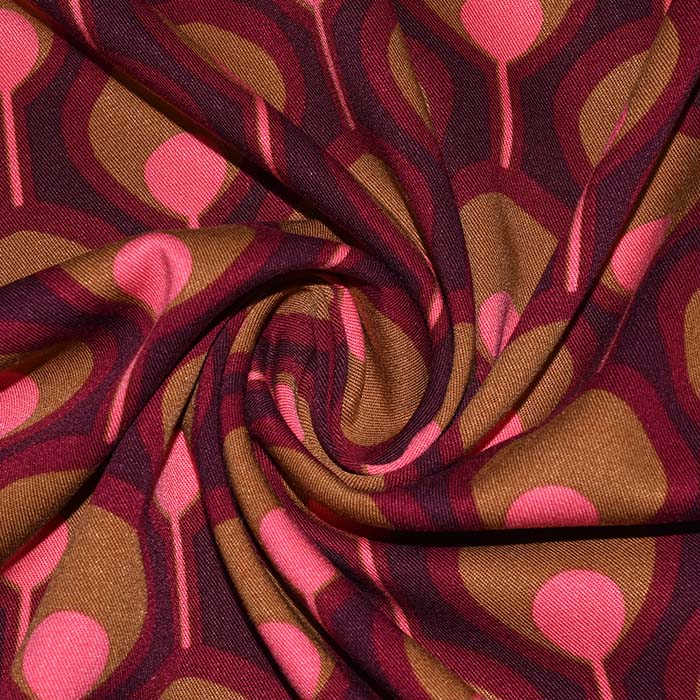 Gewebe, Viskose, abstrakt, 29830-005, rot