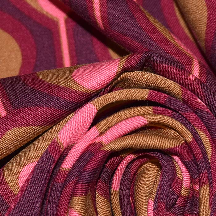 Gewebe, Viskose, abstrakt, 29830-005, rot