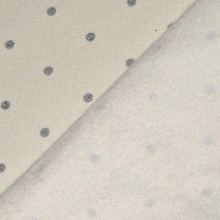 Sweatshirtstoff, flauschig, Punkte, 29840-530, beige