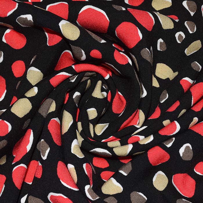 Gewebe, Viskose, Punkte, 29895-06, rot