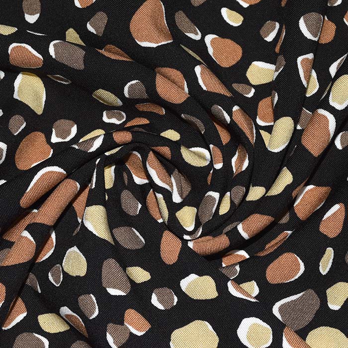 Gewebe, Viskose, Punkte, 29895-07, braun