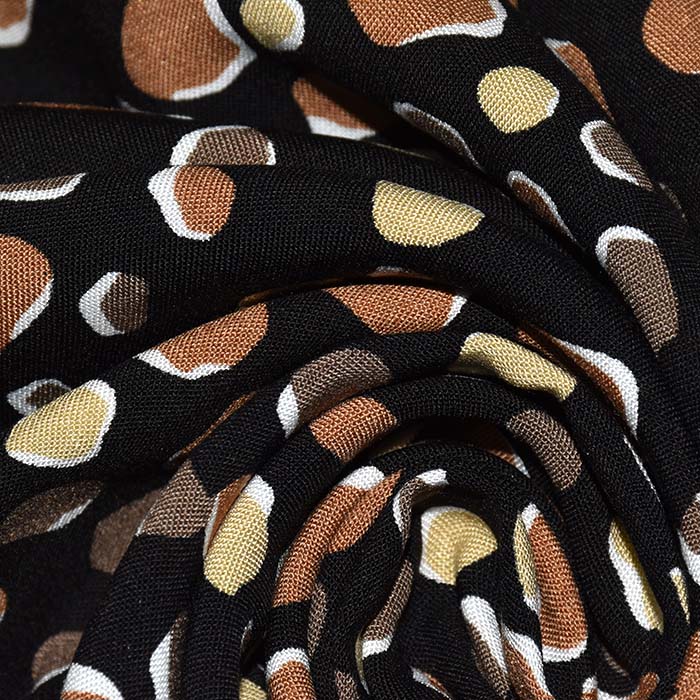 Gewebe, Viskose, Punkte, 29895-07, braun