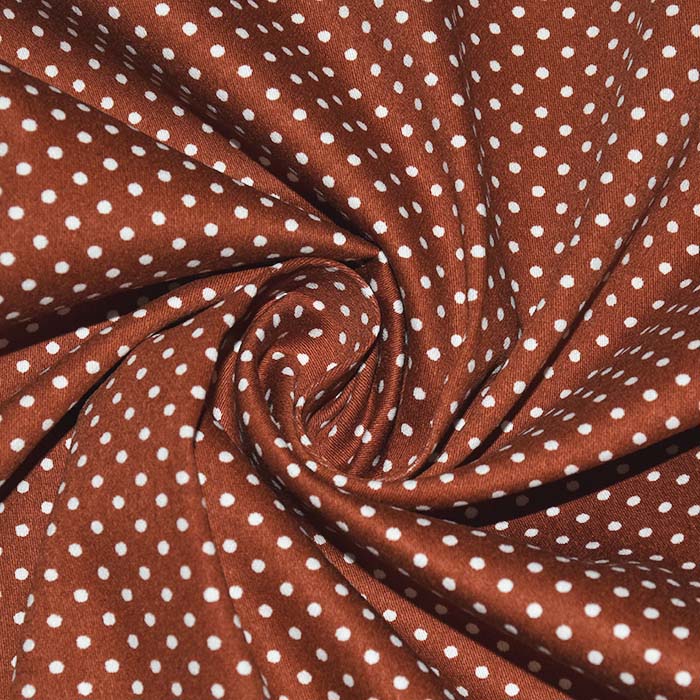 Satin, Baumwolle, Punkte, 29897-01, braun