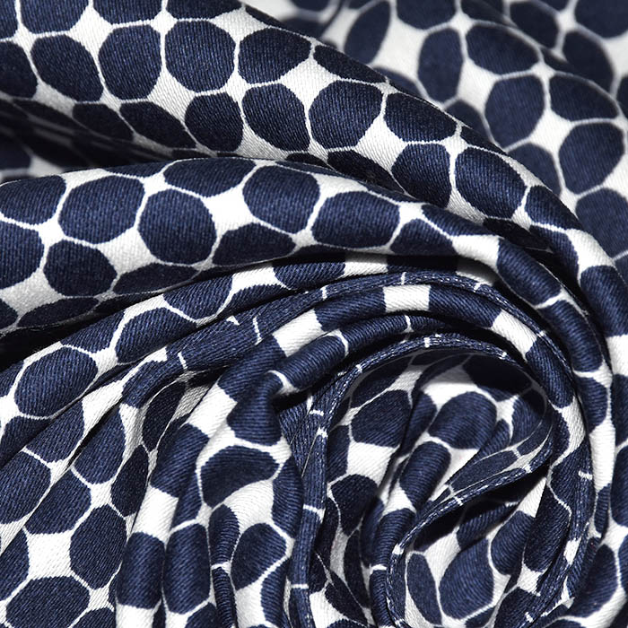 Satin, Baumwolle, geometrisch, 29897-02, dunkelblau