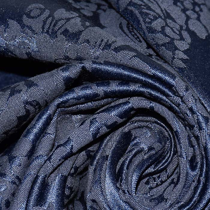 Jacquard, beidseitig, Ornament, 29898-03, dunkelblau