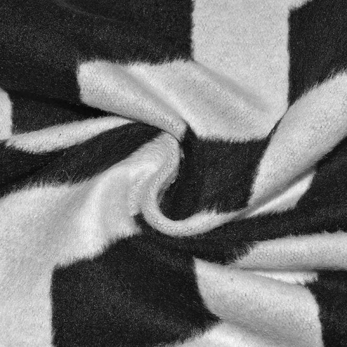 Gewebe für Mäntel, geometrisch, 29899-02, schwarz