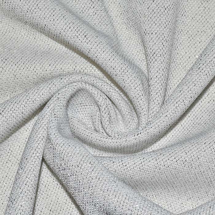 Wirkware, dicht, glänzend, 29906-04, weiß-silbern