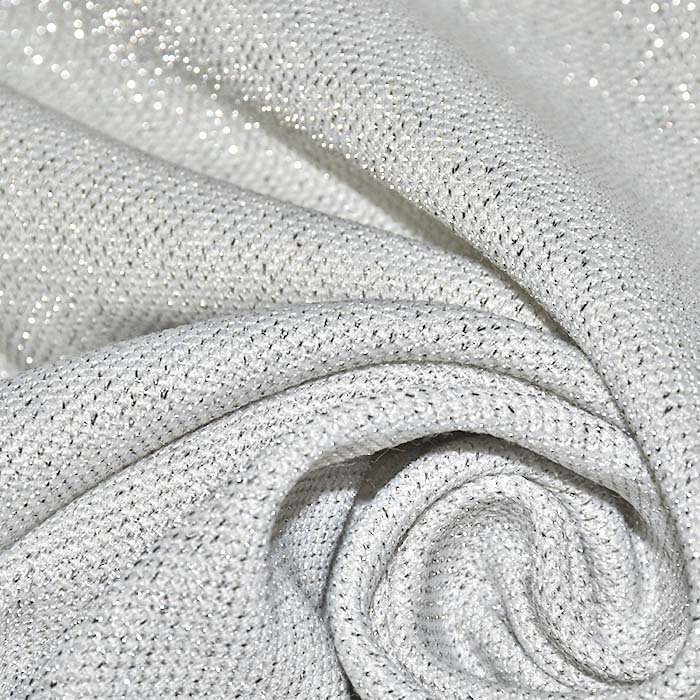 Wirkware, dicht, glänzend, 29906-04, weiß-silbern