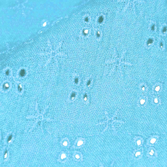 Musselin, doppelt, Richelieu, 22719-004, türkis