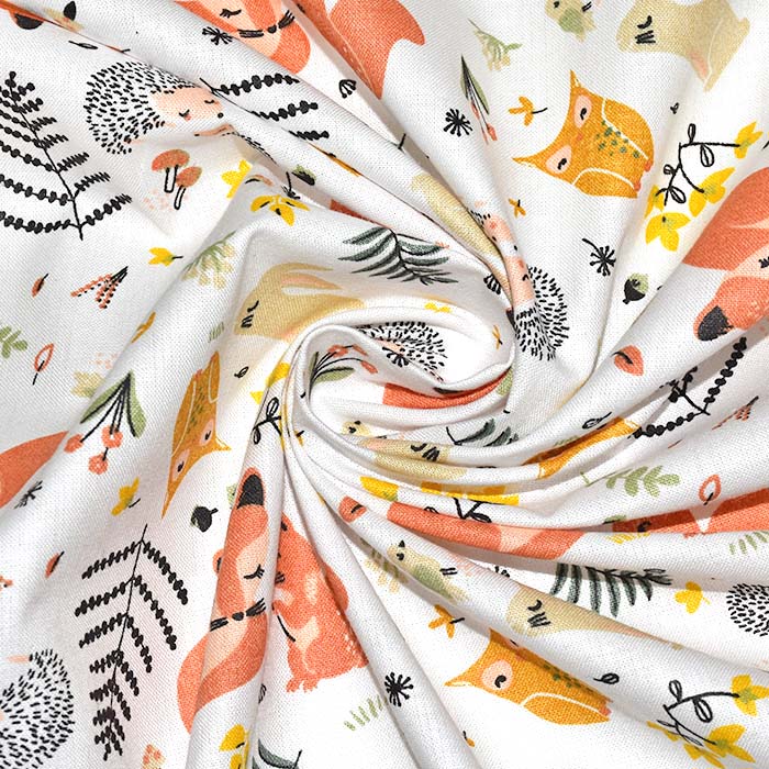 Baumwolle, Popeline, Tiere, 28636-02, gelb