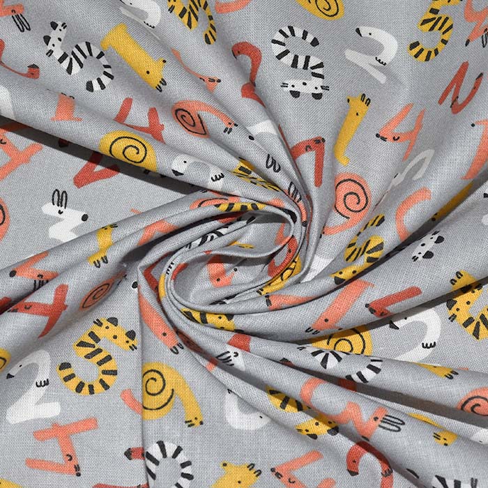 Baumwolle, Popeline, für Kinder, 28649-02, grau