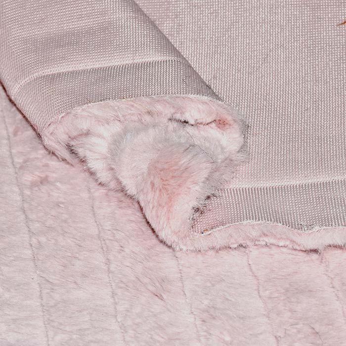 Kunstpelz, kurzhaar, gerippt, 29926-02, rosa