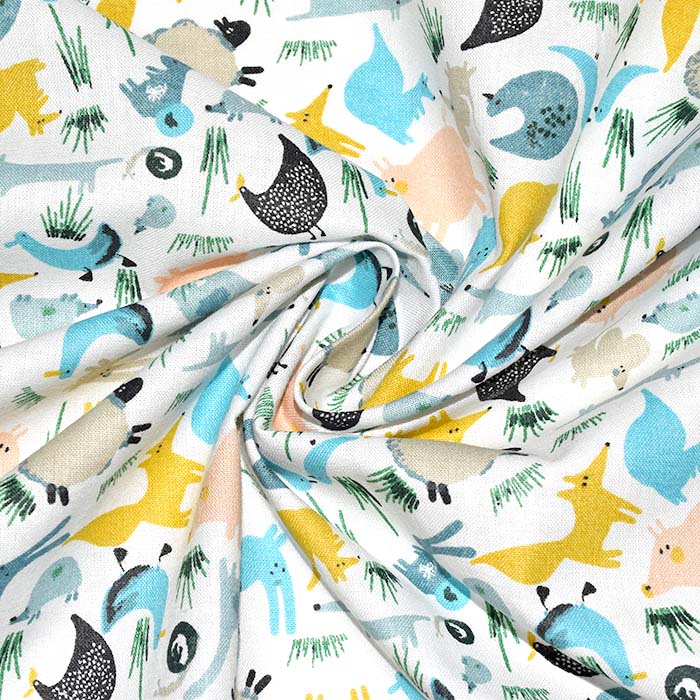 Baumwolle, Popeline, Tiere, 30028-01