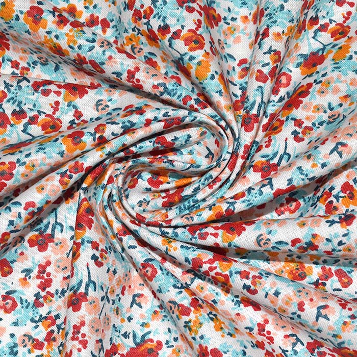 Baumwolle, Popeline, floral, 30030-02