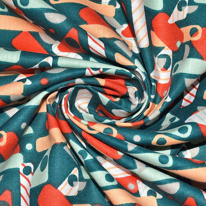 Baumwolle, Popeline, geometrisch, 30037-01