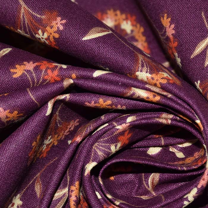 Baumwolle, Popeline, floral, 30039-01, violett