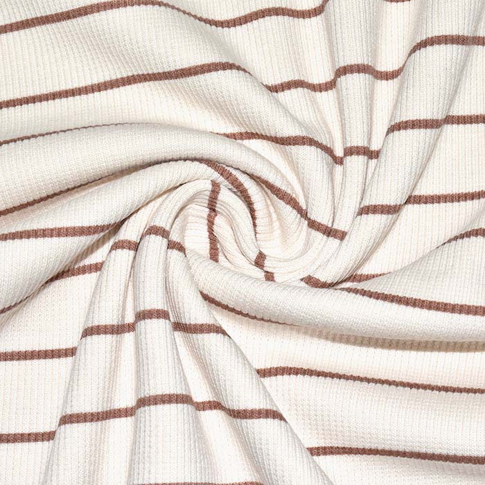 Jersey, Baumwolle, gerippt, Streifen, 30080-151, sahne