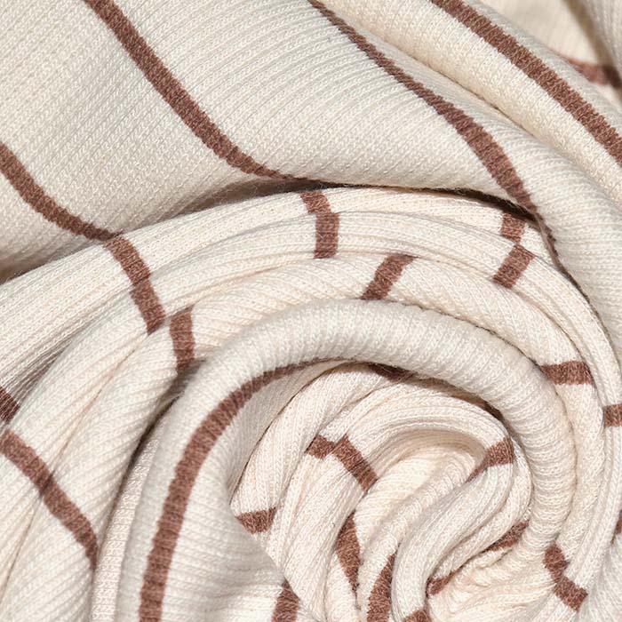 Jersey, Baumwolle, gerippt, Streifen, 30080-151, sahne
