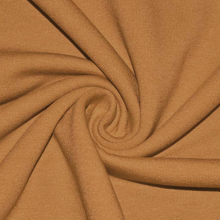 Sweatshirtstoff, flauschig, 21641-550, orange-braun