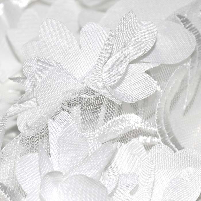 Stickerei auf Tüll, floral, 30098-010