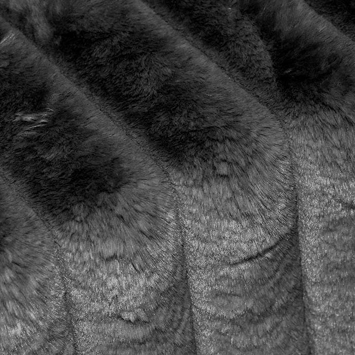 Kunzpelz, Barracuda, gerippt, 30108-03, dunkelgrau