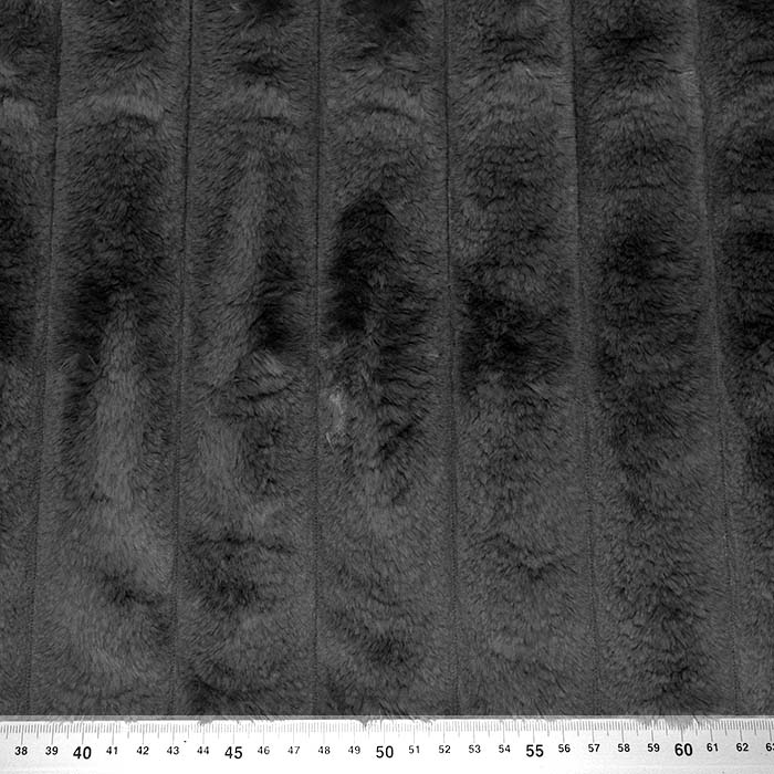 Kunzpelz, Barracuda, gerippt, 30108-03, dunkelgrau