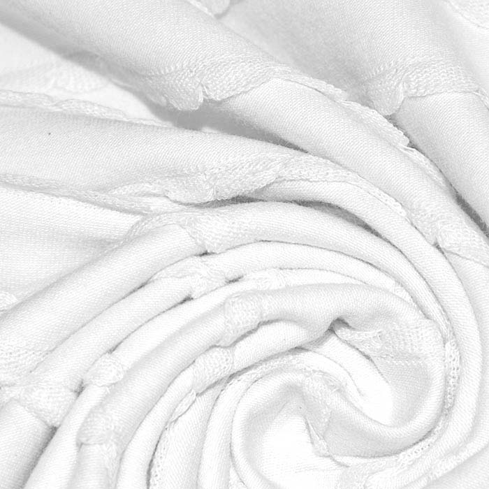 Jersey, Baumwolle, gerippt, Stickerei, 29782-001, weiß