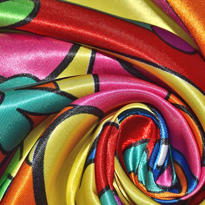 Satin, Polyester, Blumenmuster, 30158-999