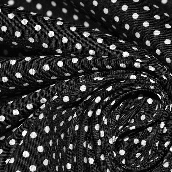 Baumwolle, Popeline, Punkte, 30178-022, Schwarz