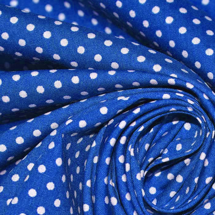 Baumwolle, Popeline, Punkte, 30178-195, blau