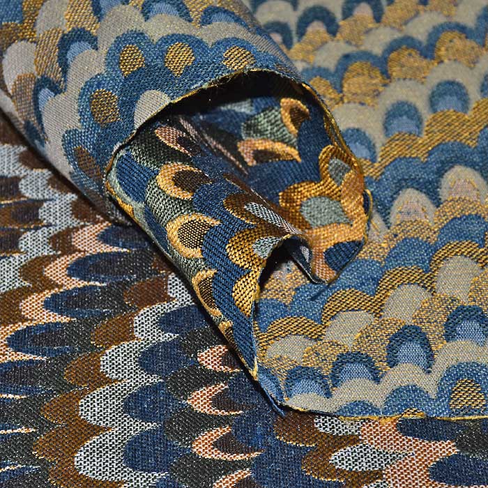 Deko-Jacquard, beidseiting , geometrisch, 30391-20, blau