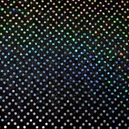 Plüsch, Polyester, Hologramm, 3080-2, schwarz