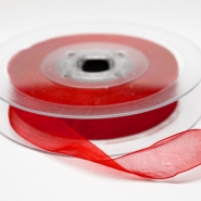 Band, Organza, 20 mm, 5033-25, rot