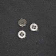 Knopf, für Anzüge 24, 18340-101, weiß-silbern