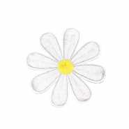 Applikation, floral, 18344-001, weiß