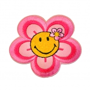 Applikation, floral, 18346-006, rosa