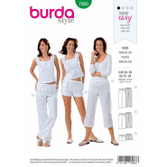 Schnittmuster Burda, Hose mit Kordelzug im Bund, 7966