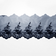 Spitze, gestickt, 85 mm, 19254-020, blau