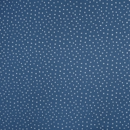 Musselin, doppelt, Punkte, 19032-012, blau