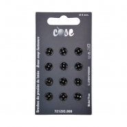 Druckknöpfe, zum Annähen, 8 mm, 19589-130, schwarz