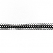 Band, Kette, 13 mm, 20418-1105, silbernschwarz