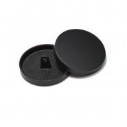 Metallknopf, 28 mm, 20430-130, mattschwarz