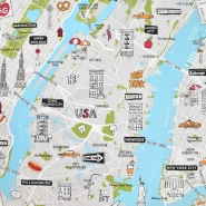 Dekostoff, Druck, Landkarte, 19432-39