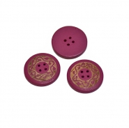 Knopf, Holz, Druck, 18mm, 20447-060, fuchsie
