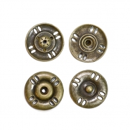 Druckknöpfe, zum Annähen, 18 mm, 20452-102, altgold