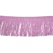 Fransenband, Lurex, 7 cm, 21536-169, rosa