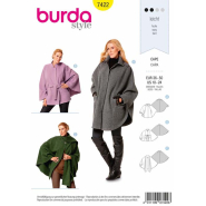 Schnittmuster Burda, Mantel im Poncho-Stil, 7422