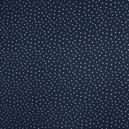 Musselin, doppelt, Punkte, 19032-023, dunkelblau